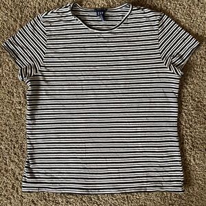 Gap stretch striped shirt (L) black and white